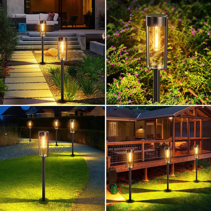 Elegant Cylindrical Solar Walkway Lights