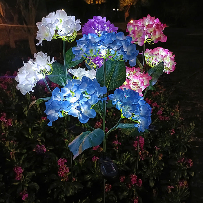 Solar Garden Lights - Solar Flowers with Glowing Stems for Outdoor Decor