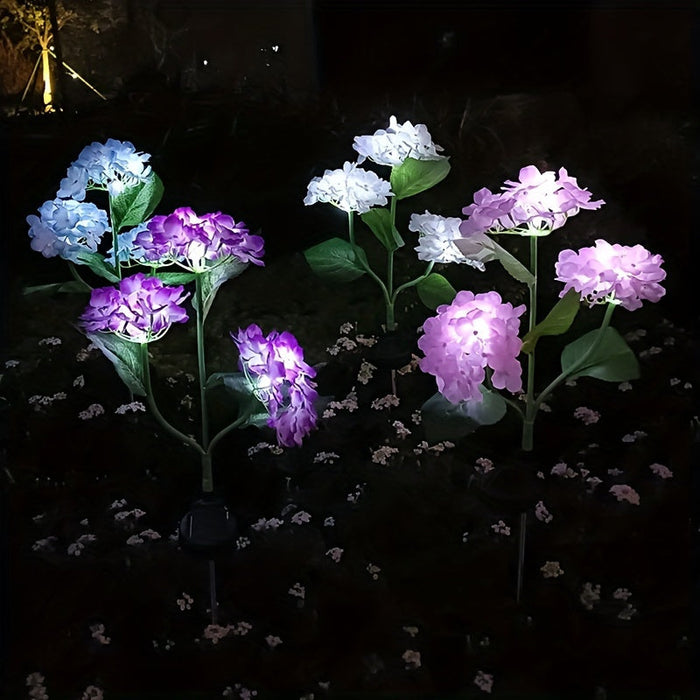 Solar Garden Lights - Solar Flowers with Glowing Stems for Outdoor Decor