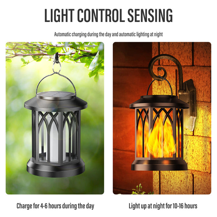 Solar Hanging Flame Lantern