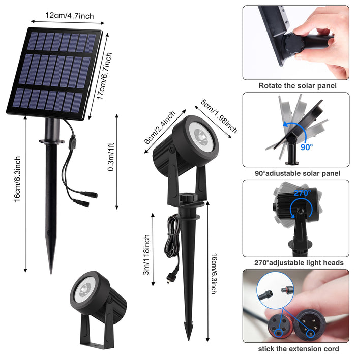 Solar RGB Outdoor Spotlights