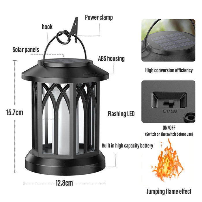 Solar Hanging Flame Lantern