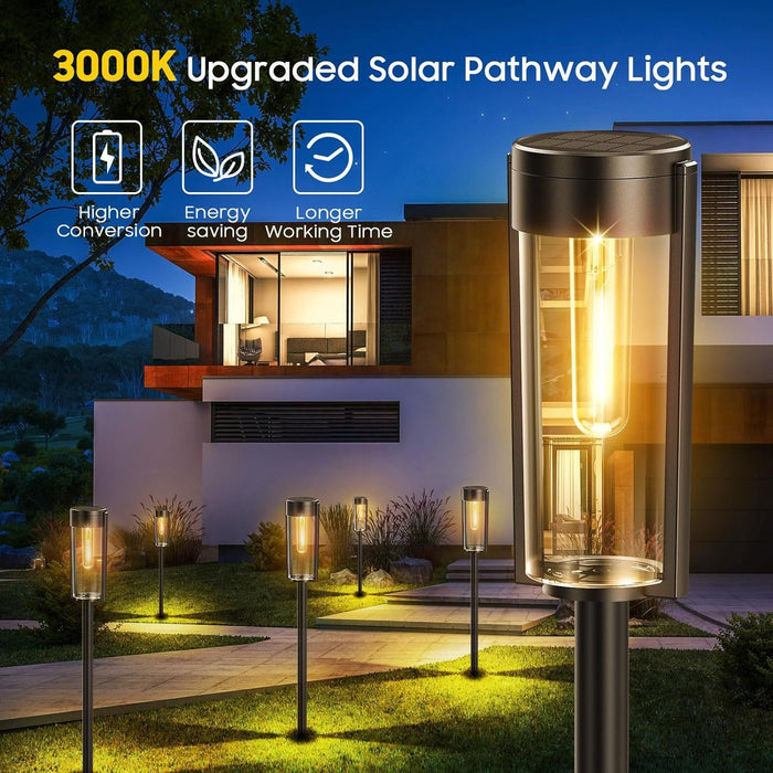 Elegant Cylindrical Solar Walkway Lights