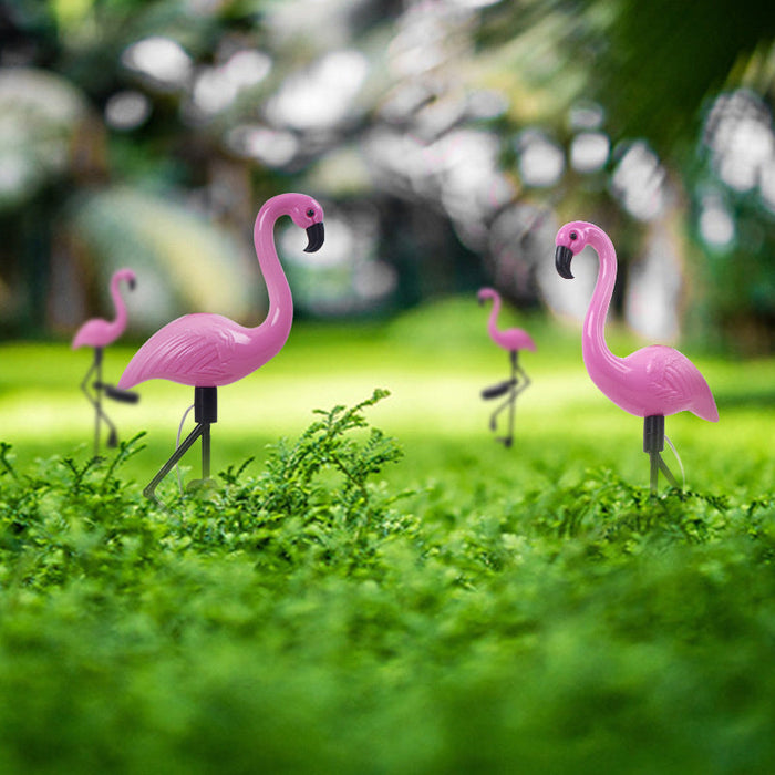 Solar-Powered LED Flamingo Lawn Lamp